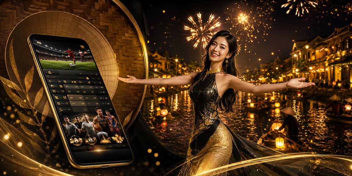 Người dùng đặt cược thể thao tại Hội An với chiếc nón lá truyền thống
