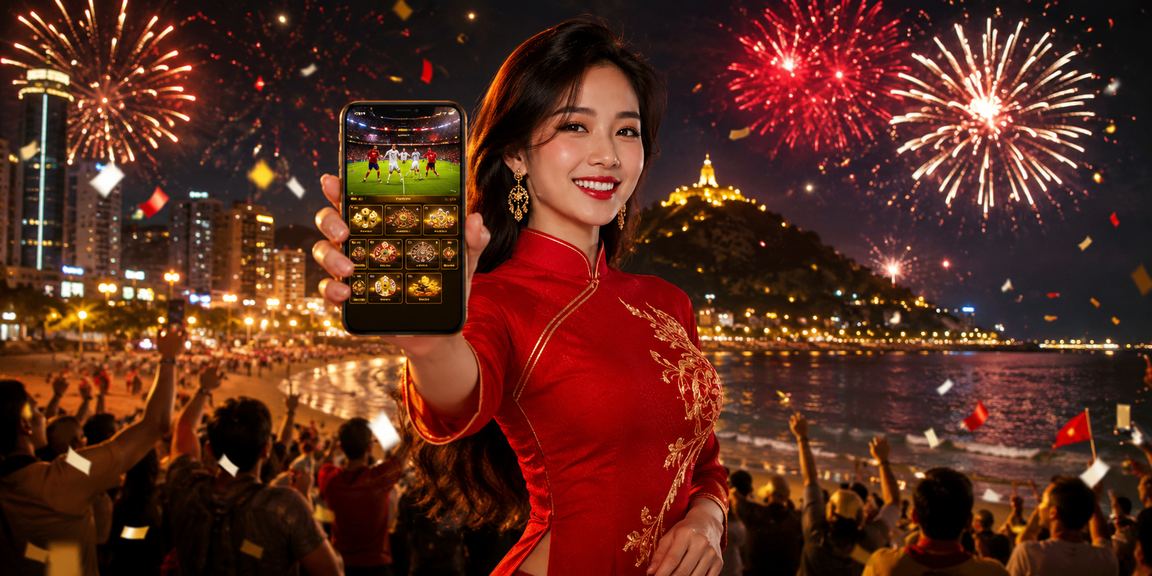 Người phụ nữ mặc áo dài chơi casino trên điện thoại tại Vũng Tàu